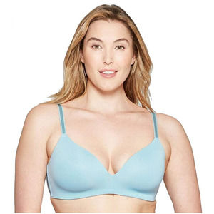 Auden Bliss Wireless Bra Aqua Convertible Straps New 36DDD Blue
